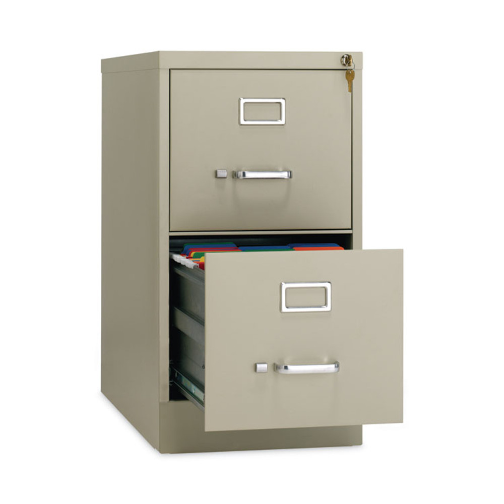 ALERA HVF152629PY Two-Drawer Economy Vertical File, Letter-Size File Drawers, 15" x 26.5" x 28.37", Putty