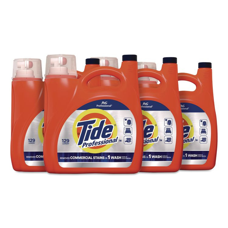 PROCTER & GAMBLE Tide® Professional™ 14119 Commercial HE Liquid Laundry Detergent, 170 oz Pour Bottle, 4/Carton