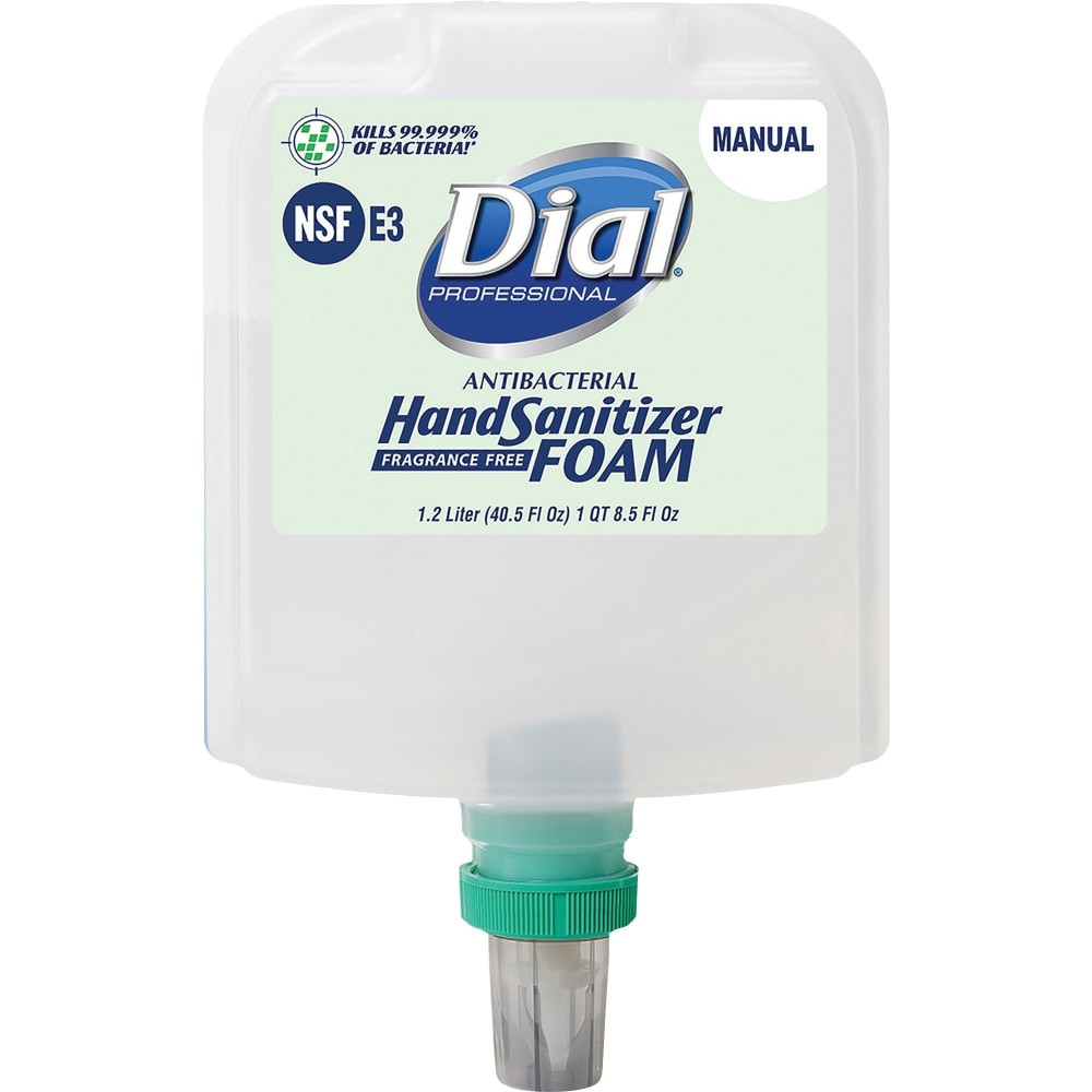 THE DIAL CORPORATION Dial 19714  Hand Sanitizer Foam Refill - 40.5 fl oz (1197.7 mL) - Kill Germs - Healthcare, School, Office, Restaurant, Daycare - Clear - Fragrance-free, Dye-free - 1 Each