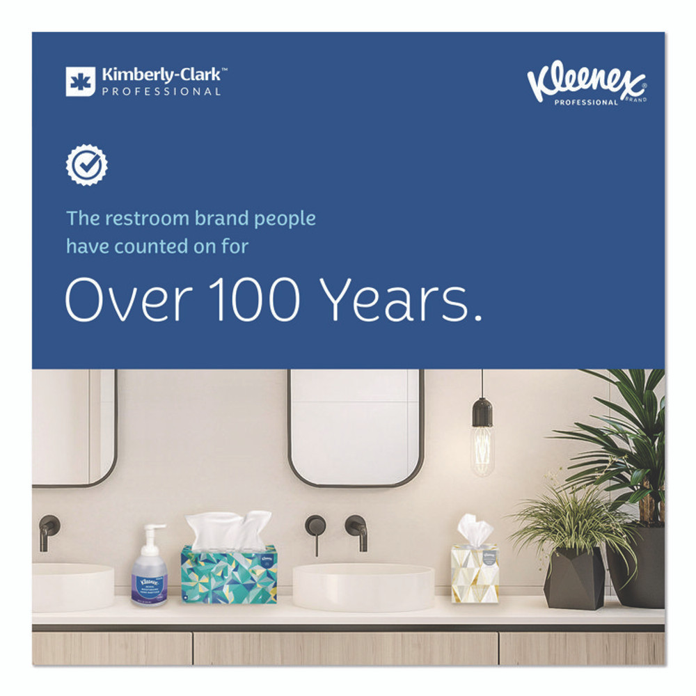 KIMBERLY-CLARK PROFESSIONAL Kleenex® 25639 Hard Roll Paper Towels with Premium Absorbency Pockets with Colored Core, Gray Core, 1-Ply, 7.5" x 700 ft, White, 6 Rolls/CT