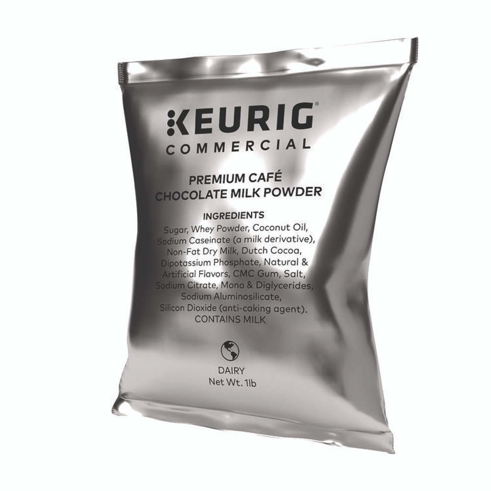 KEURIG DR PEPPER 5000370312 Premium Cafe Powders, Chocolate, 16 oz Bag, 12/Carton