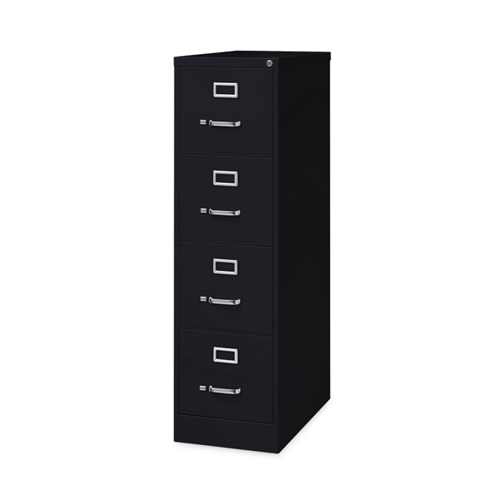 ALERA HVF152652BL Four-Drawer Economy Vertical File, Letter-Size File Drawers, 15" x 26.5" x 52", Black