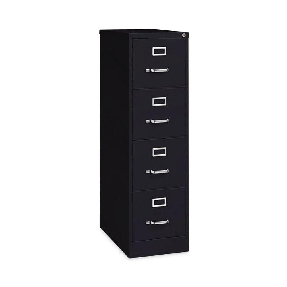 ALERA HVF152652BL Four-Drawer Economy Vertical File, Letter-Size File Drawers, 15" x 26.5" x 52", Black