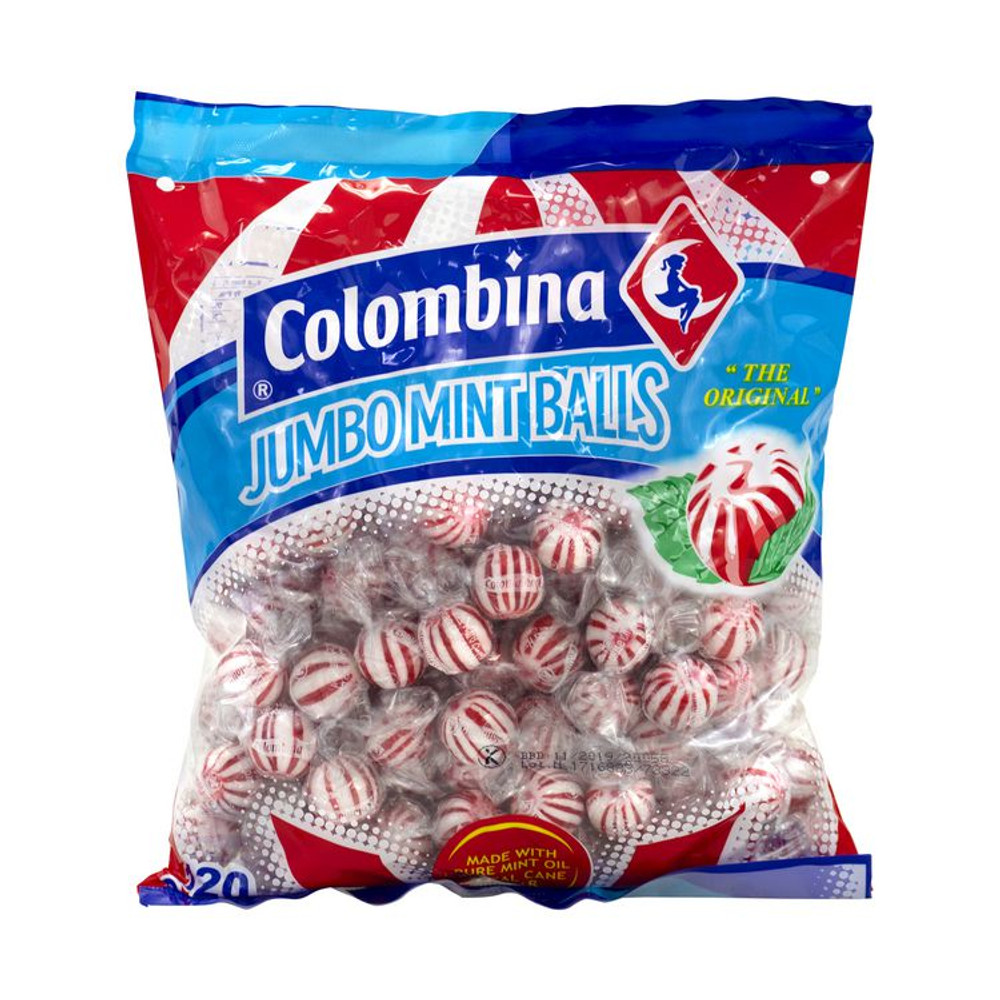 COLOMBINA S.A. 60004063 Jumbo Peppermint Balls, 0.32 oz Individually Wrapped, 120/Bag, 4 Bags/Carton