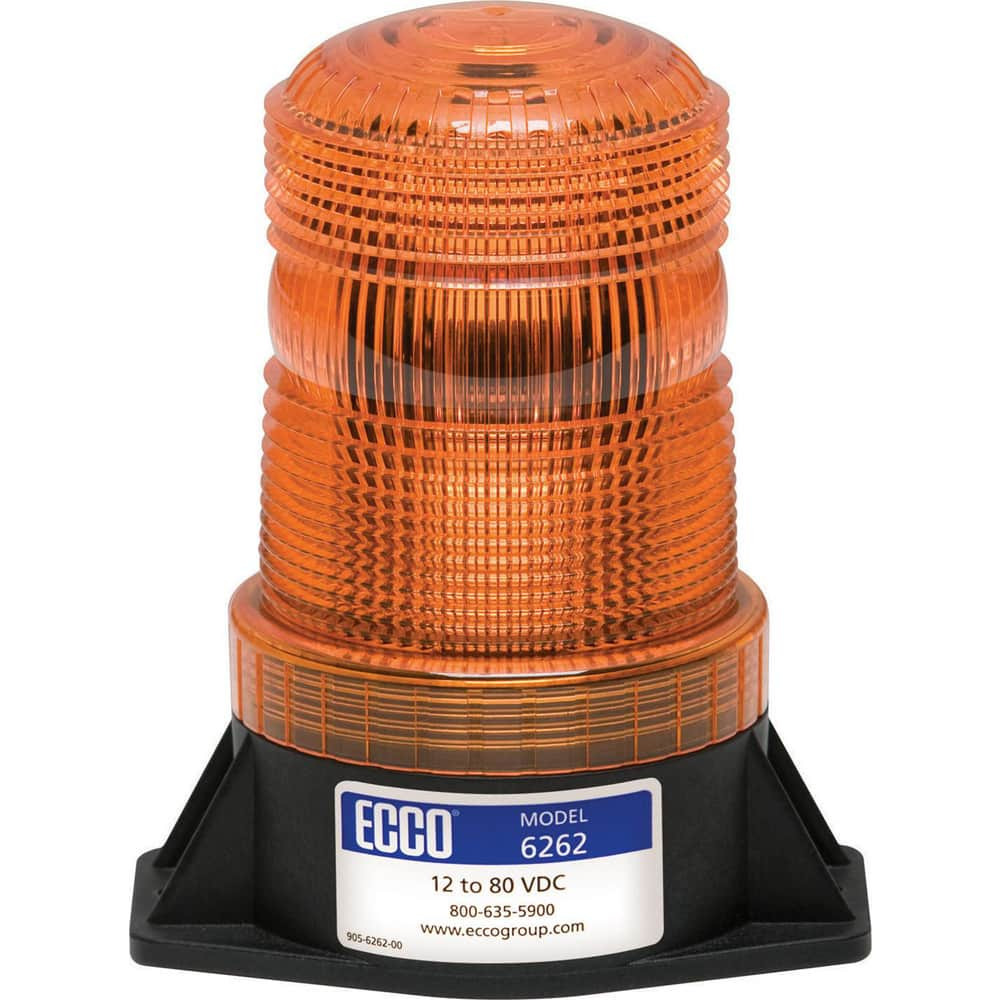 Ecco 6262A Emergency Light Assemblies; Light Assembly Type: LED Warning Light ; Voltage: Multi-Voltage ; Mount Type: Flush; Permanent; Surface ; Power Source: 12-80VDC ; Overall Height: 5.5in ; Standards: SAE Class 3