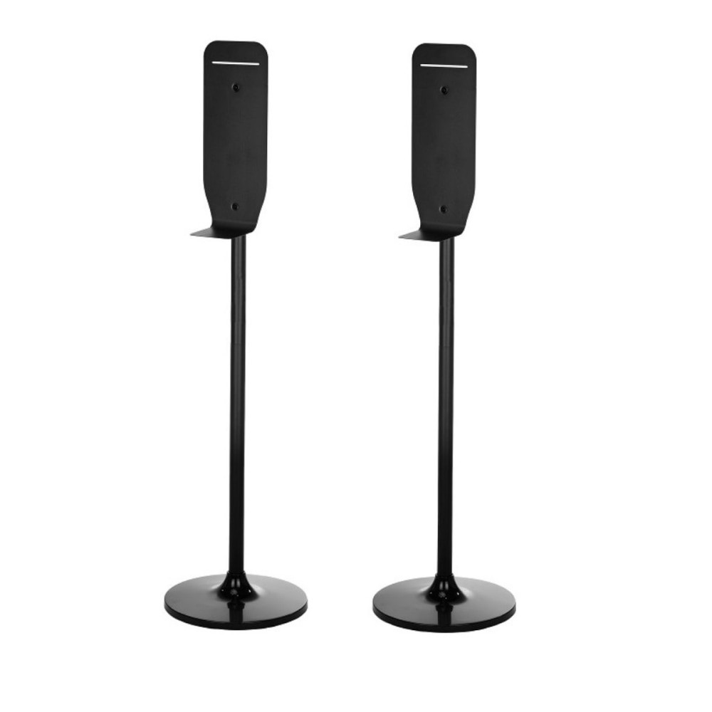 ADIR CORP. Alpine ALP430-STAND-BLK-2PK  Industries Stainless Steel Universal Sanitizer And Soap Dispenser Stands, 55inH x 14-1/2inW x 4-7/8inD, Black, Pack Of 2 Stands
