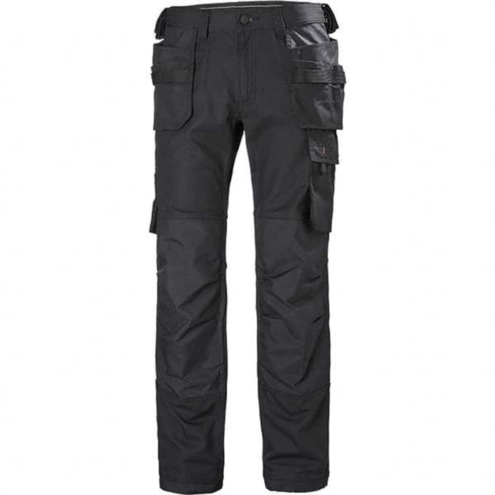 Helly Hansen 77467_990-36/30 Work Pants: General Purpose, Cotton & Polyester, Black, 36" Waist, 30" Inseam Length