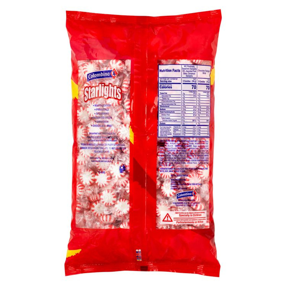 COLOMBINA S.A. 60004061 Peppermint Starlight Mints, 5 lb Bag, 3/Carton