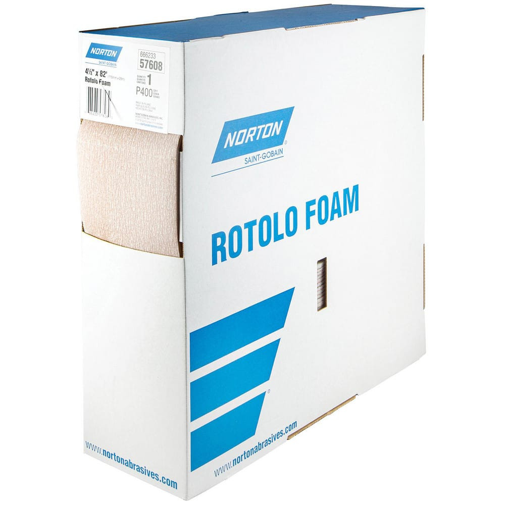 Norton 78072735316 115 x 25000 mm A275OP Rotolo Foam Perforated Roll P120 Grit A275 AO