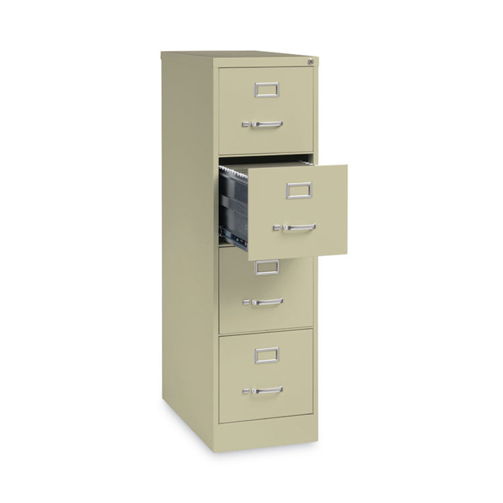 ALERA HVF152652PY Four-Drawer Economy Vertical File, Letter-Size File Drawers, 15" x 26.5" x 52", Putty