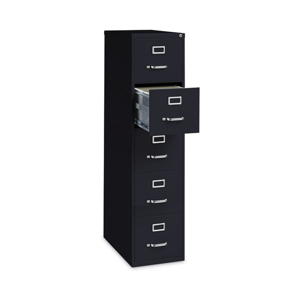 ALERA HVF1562BL Five-Drawer Economy Vertical File, Letter-Size File Drawers, 15" x 26.5" x 61.37", Black