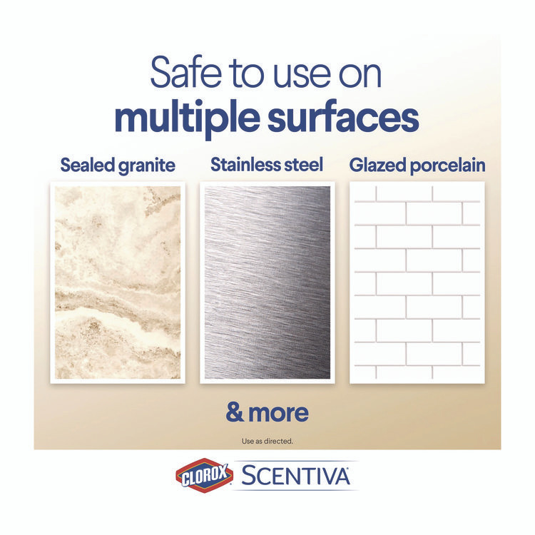 CLOROX SALES CO. 60040 Scentiva Bleach Free Cleaning Wipes, 7.75 x 7, Tuscan Lavender and Jasmine, 75/Canister
