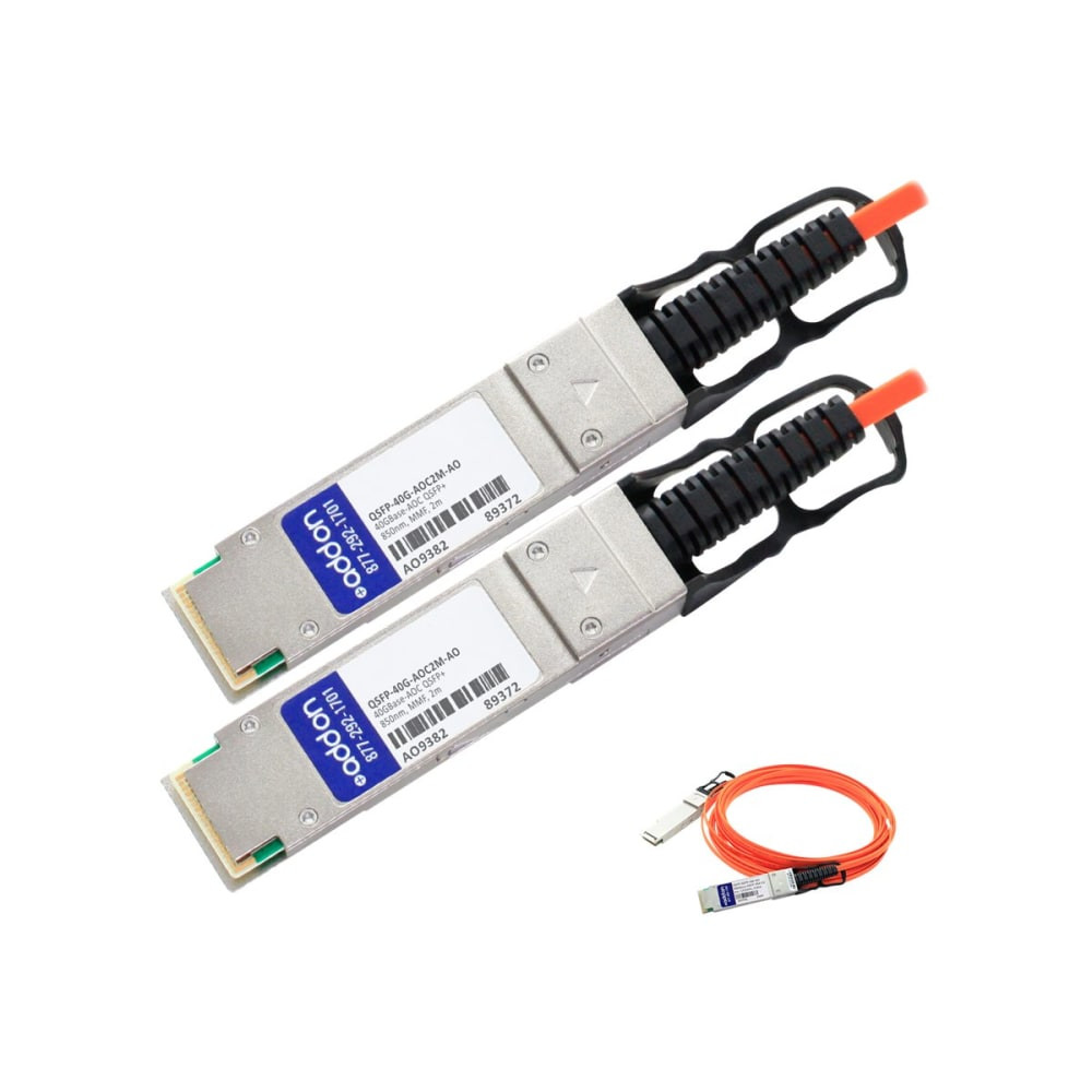 ADD-ON COMPUTER PERIPHERALS, INC. QSFP-40G-AOC2M-AO AddOn 2m Industry Standard QSFP+ AOC - Network cable - QSFP+ to QSFP+ - 2 m - fiber optic - active