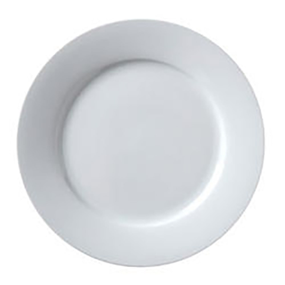 VERTEX CHINA ARG-9/6 Hoffman Vertex China Ceramic Argyle Collection Rolled Edge Plates, 9-3/4in, Bright White, Case Of 24 Plates