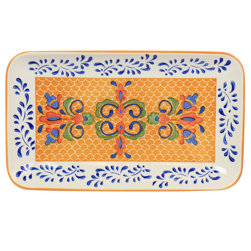 GIBSON OVERSEAS INC. Gibson 995116317M  Laurie Gates Tierra Stoneware Serving Platter, 14-13/16in, Multicolor