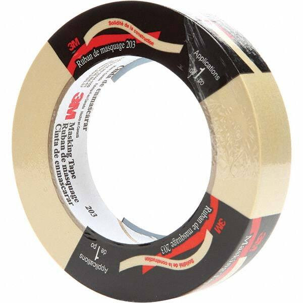 3M Masking Tape: 24 mm Wide, 55 m Long, 4.7 mil Thick, Beige 7000124232