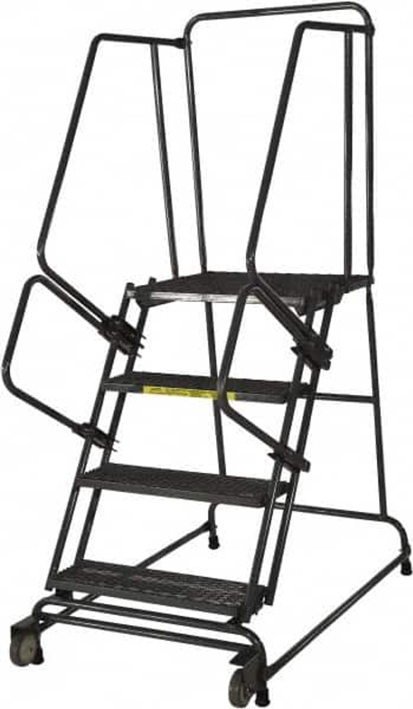 Ballymore TR-4-G Carbon Steel Tilt & Roll Rolling Ladder: 4 Step