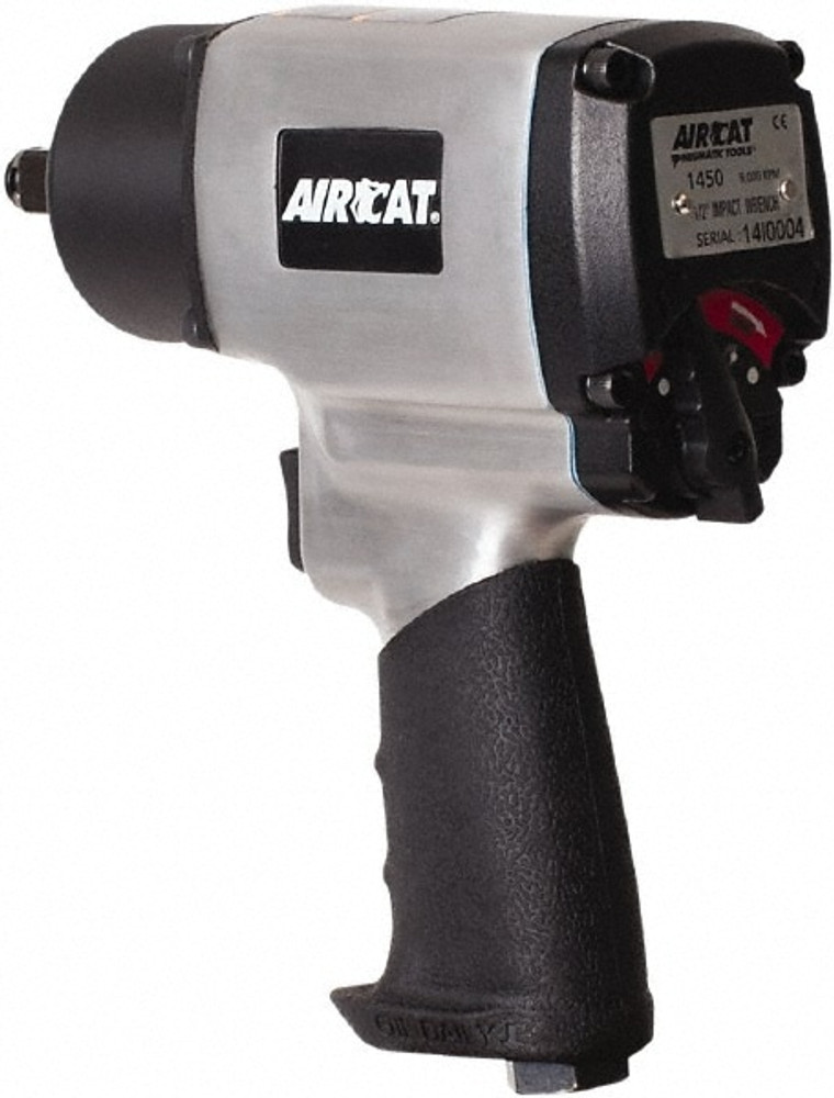 AIRCAT 1450 Air Impact Wrench: 1/2" Drive, 9,000 RPM, 800 ft/lb