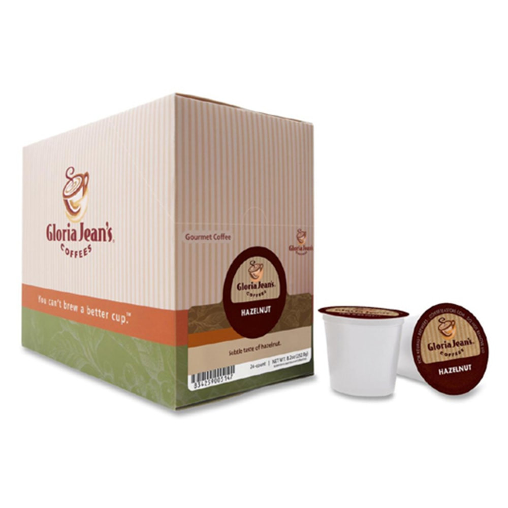 GREEN MOUNTAIN COFFEE ROASTERS, INC. 60051-052 Gloria Jeans Coffees Single-Serve Coffee K-Cup Pods, Hazelnut, Carton Of 24