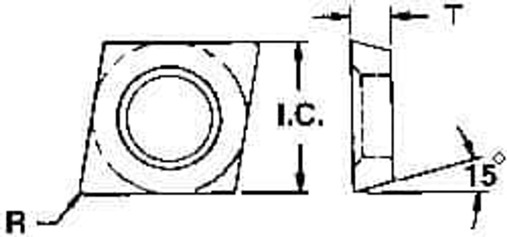 Everede Tool 04051 Boring Insert: CDCD07 CT7, Cermet