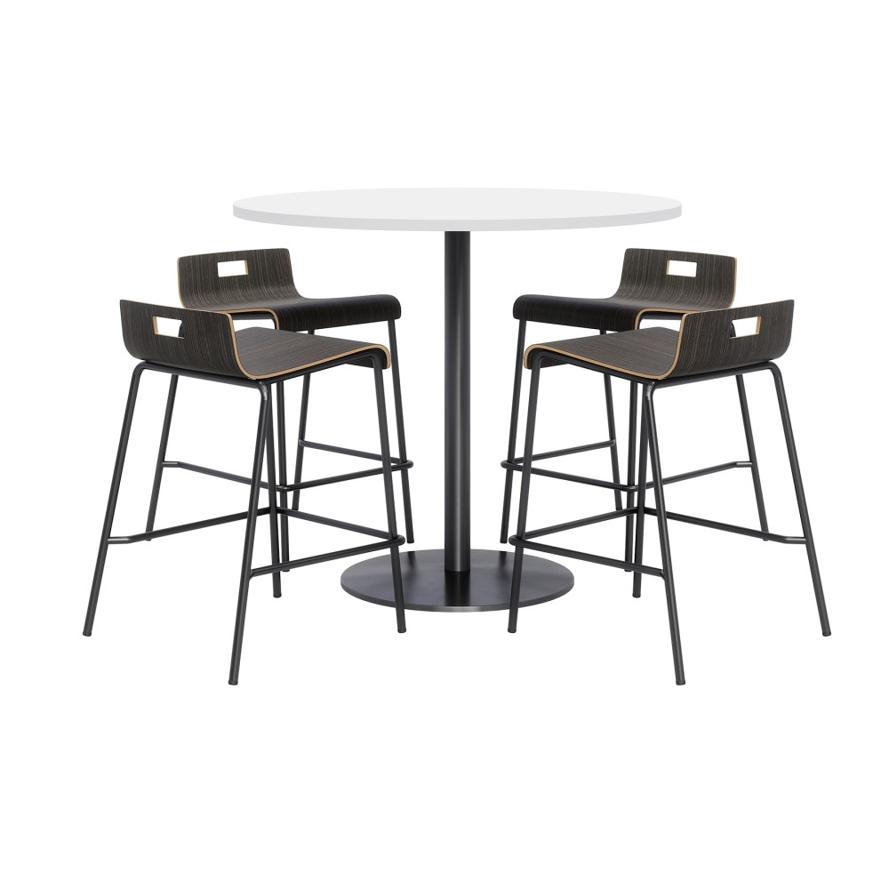 KENTUCKIANA FOAM INC KFI Studios 840031921956  Proof High Bistro Table Set, Espresso/Black/White