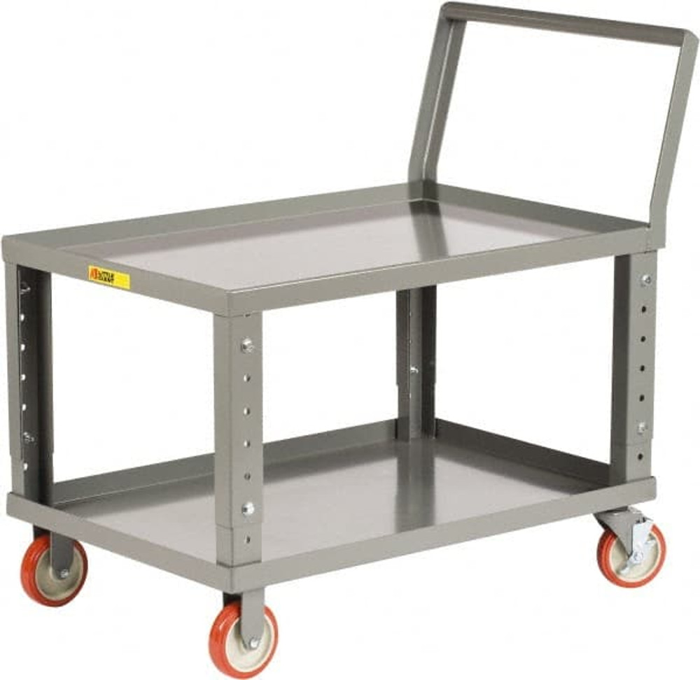 Little Giant. LKL2436-5PYBKAH Heavy-Duty Service Utility Cart: Steel, Gray