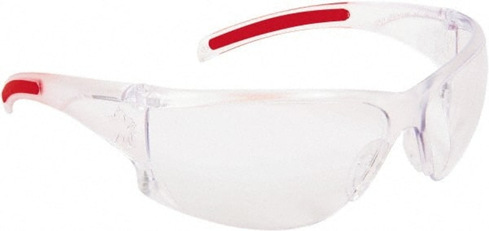 MCR Safety HK110 Safety Glass: Scratch-Resistant, Polycarbonate, Clear Lenses, Frameless, UV Protection
