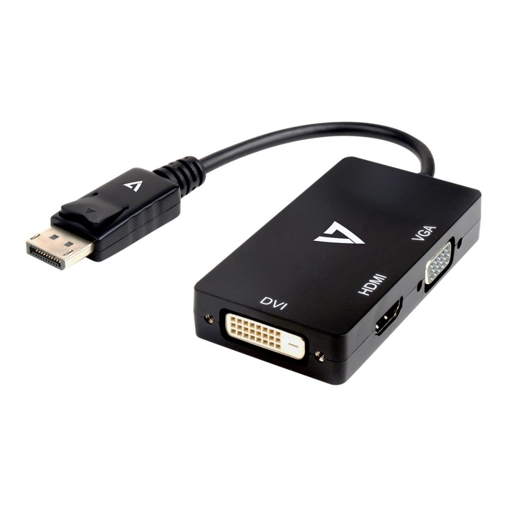 V7 V7DP-VGADVIHDMI-1N  DisplayPort Adapter To VGA / HDMI / DVI Adapter