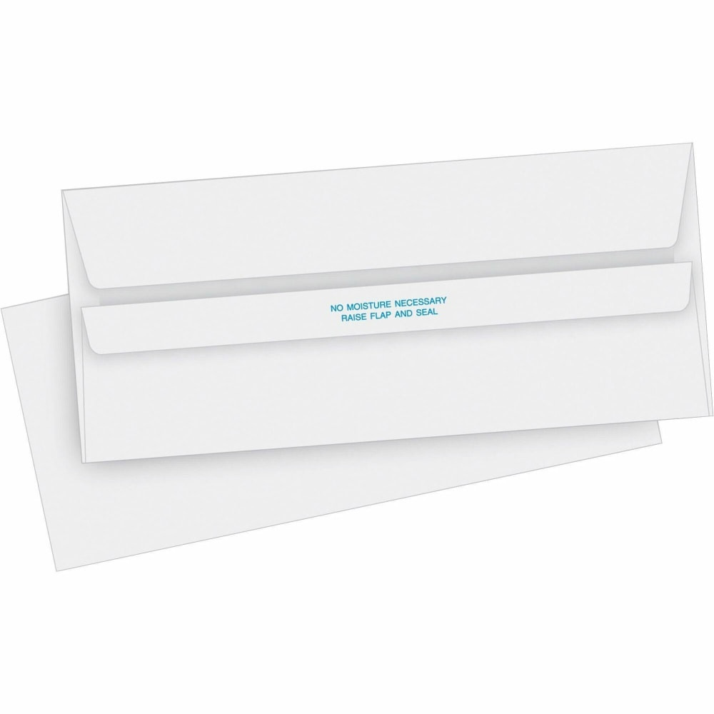 SP RICHARDS Business Source 04644  No. 10 Self-seal Invoice Envelopes - Business - #10 - 4 1/8in Width x 9 1/2in Length - 24 lb - Self-sealing - 500 / Box - White