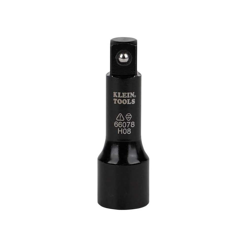 Klein Tools 66078 Socket Adapters & Universal Joints; Adapter Type: Impact ; Male Size: 1/2 ; Female Size: 1/2 ; Male Drive Style: Hex ; Overall Length (Inch): 3 ; Female Drive Style: Hex