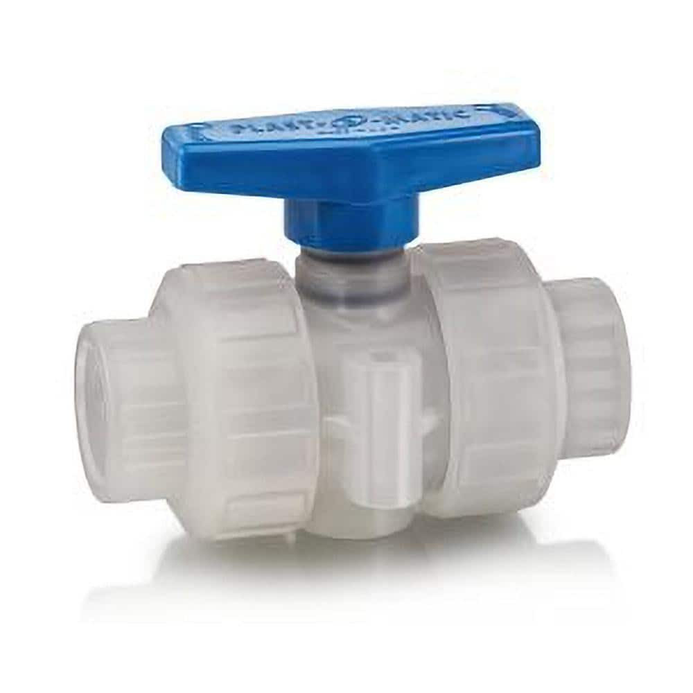 Plast-O-Matic MBV200EPT-CP True Union Manual Ball Valve: 2" Pipe, Full Port