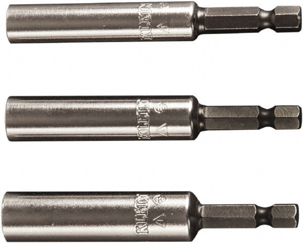 Klein Tools 32759 Nut Driver Set: 3 Pc, 1/4 to 3/8", Solid Shaft