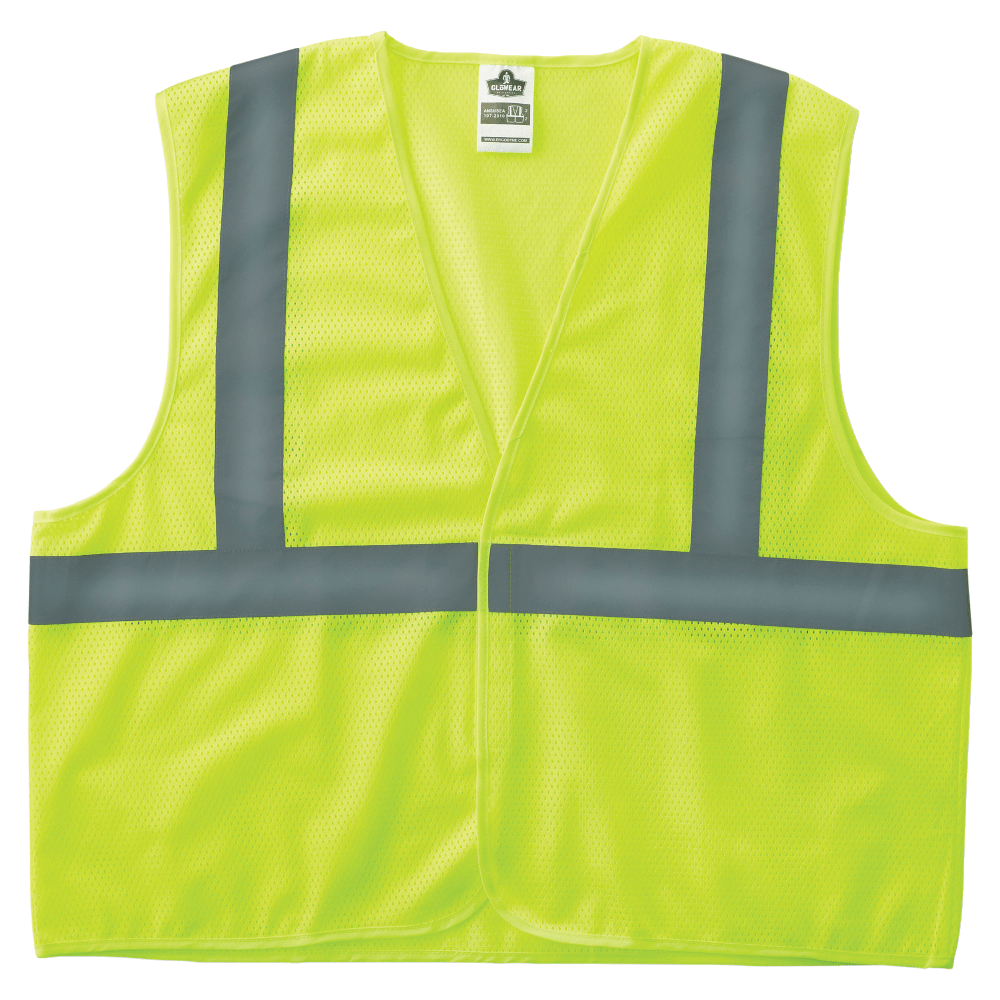 ERGODYNE CORPORATION GloWear 20973  8205HL S/M Lime Type R Class 2 Super Econo Mesh Vest