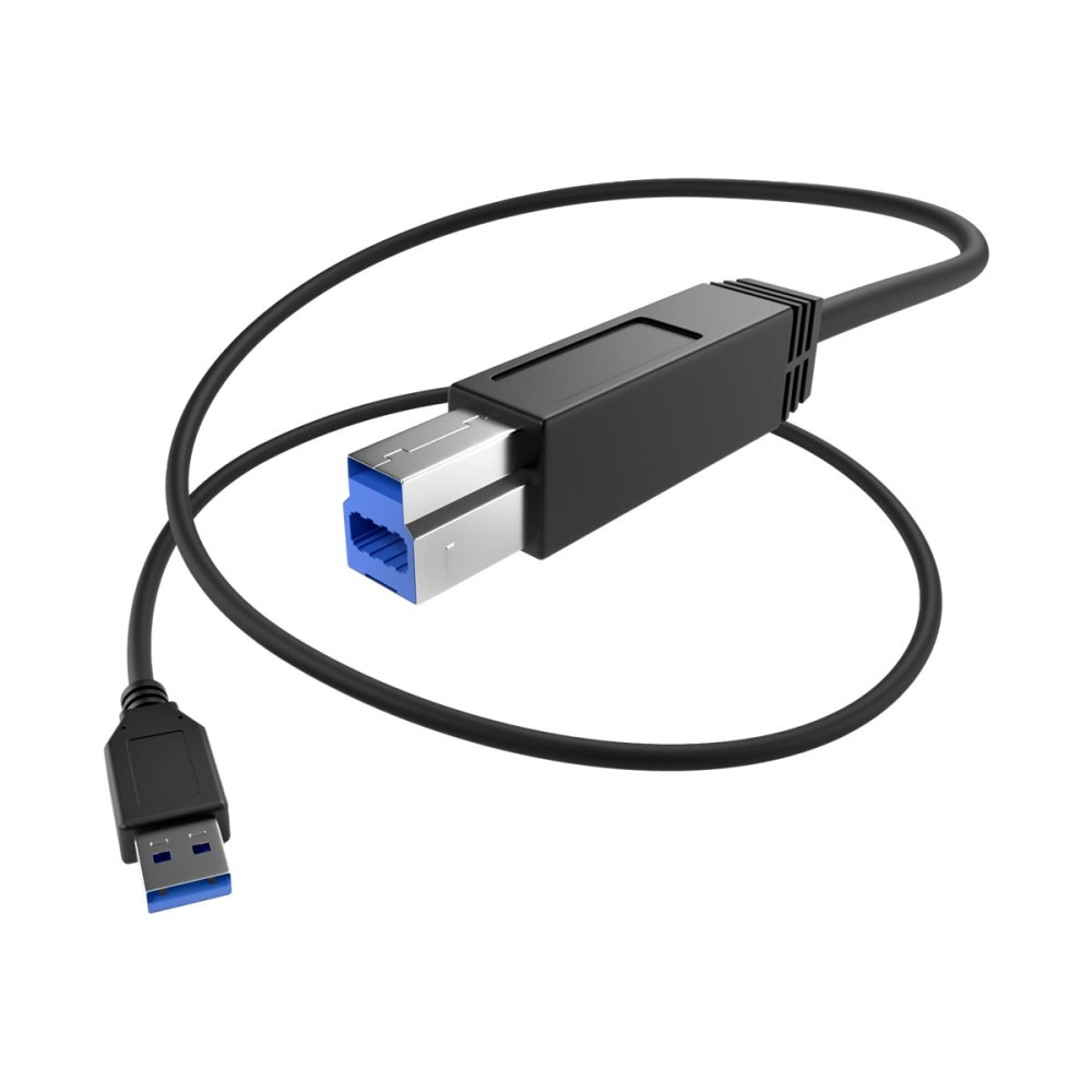 UNIRISE USA, LLC USB3-AB-10F Unirise USB cable - USB Type A (M) to USB Type B (M) - USB 3.0 - 10 ft - black