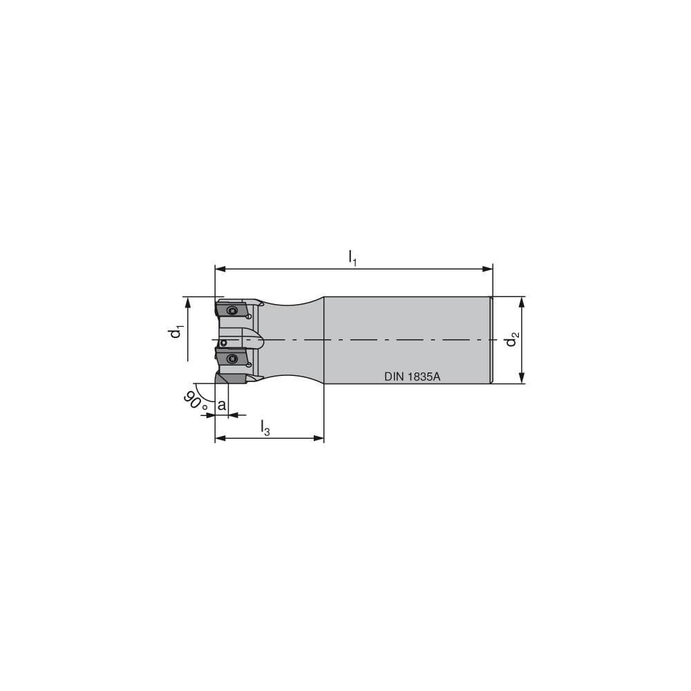 Ceratizit 5068004006 Indexable Square-Shoulder End Mills; Maximum Depth of Cut (mm): 4.00 ; Cutter Style: CHPC ; Shank Type: Cylindrical ; Shank Diameter (Decimal Inch): 32.0000 ; Shank Diameter (Inch): 32 ; Insert Holding Method: Screw