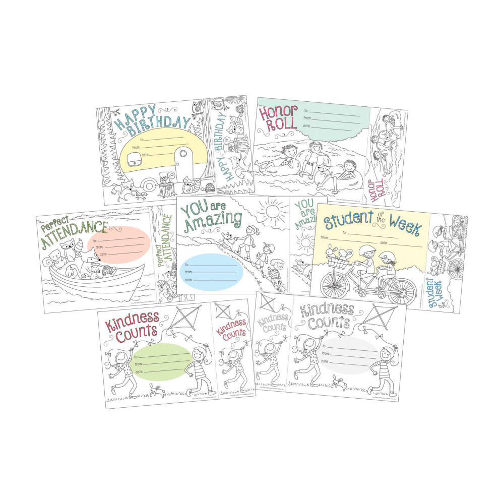 BARKER CREEK PUBLISHING, INC. Barker Creek BC3743  Color Me! Awards And Bookmarks Sets, Variety Pack