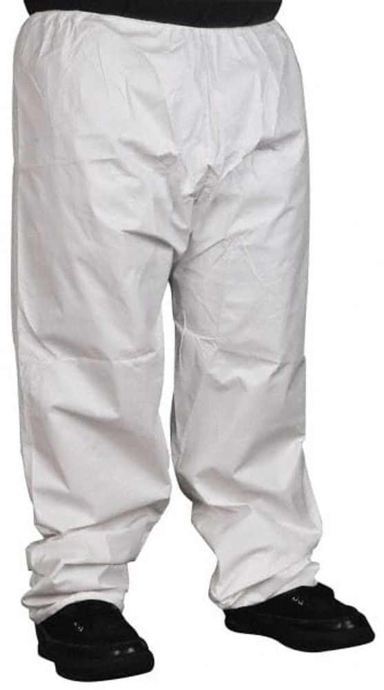 PRO-SAFE KM-PANT-KG-SM Disposable Pants; Size: Small ; Color: White ; Material: Tyvek ; Ankle Closure: Open ; UNSPSC Code: 46181527