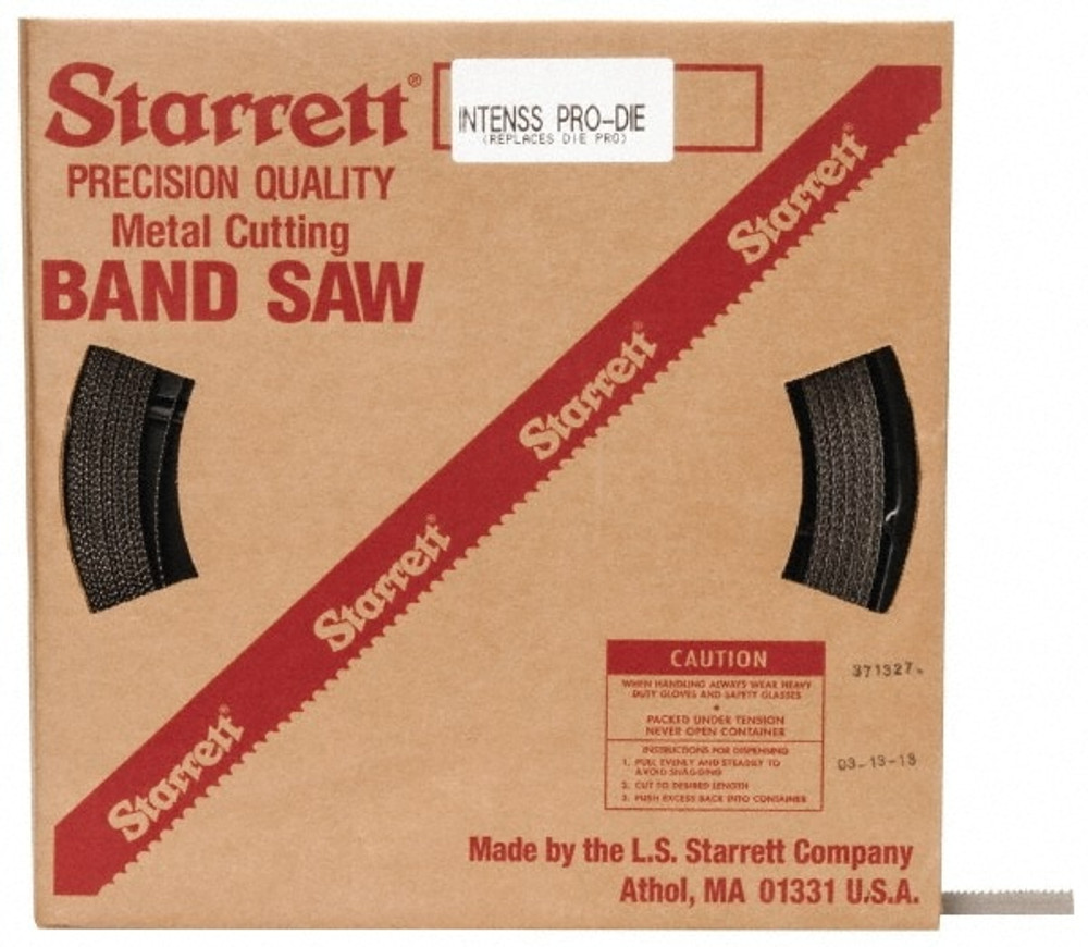 Starrett 13269 Band Saw Blade Coil Stock: 1/2" Blade Width, 100' Coil Length, 0.035" Blade Thickness, Bi-Metal