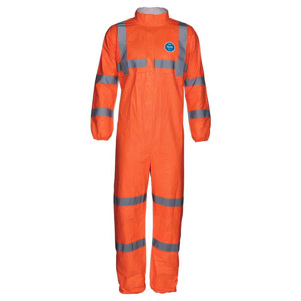 Dupont TY125SHVMD0025X Disposable Coveralls: Size Medium, Tyvek, Zipper Closure