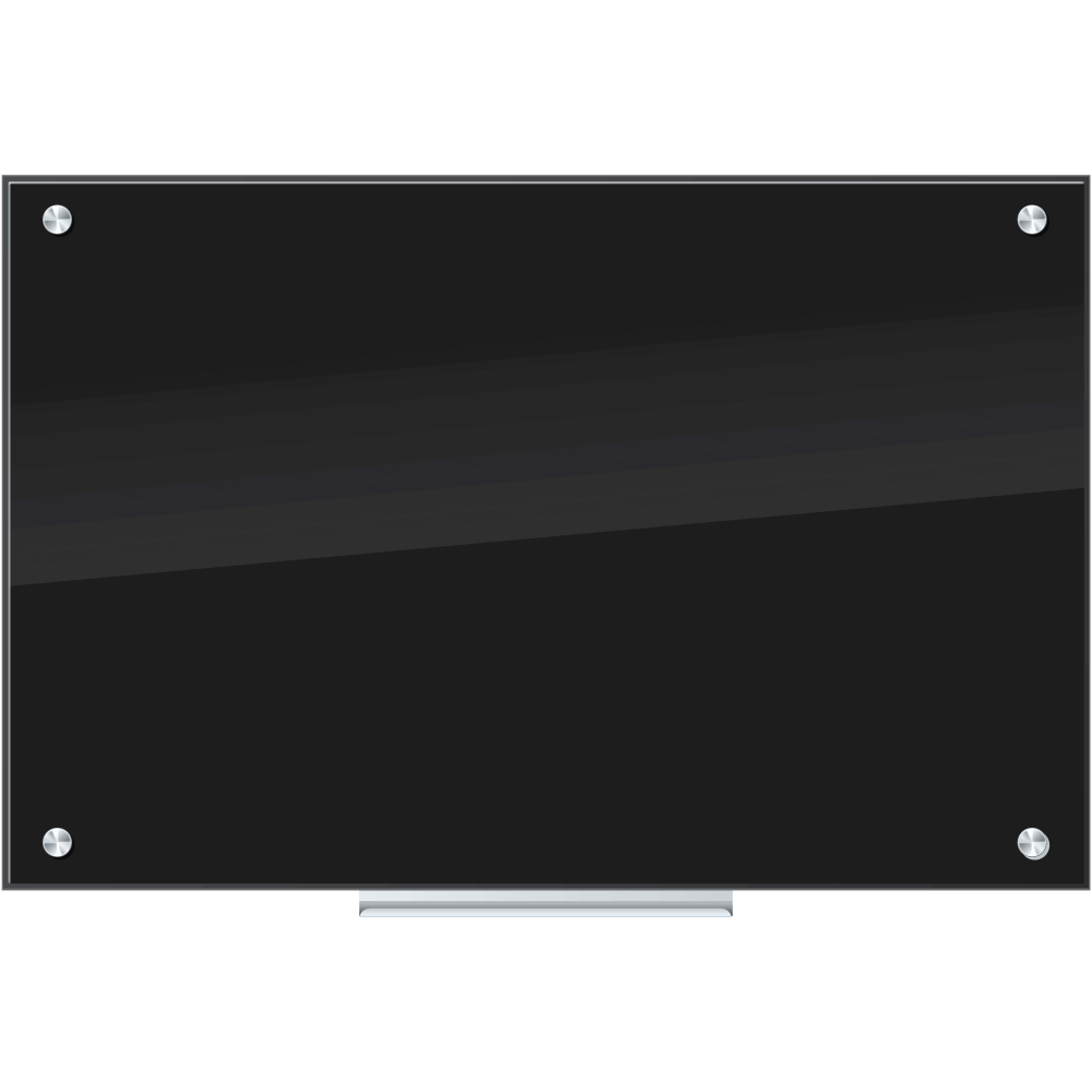 UBRANDS, LLC U Brands 170U00-01  Frameless Non-Magnetic Glass Dry-Erase Board, 36in X 24in, Black (Actual Size 35in x 23in)