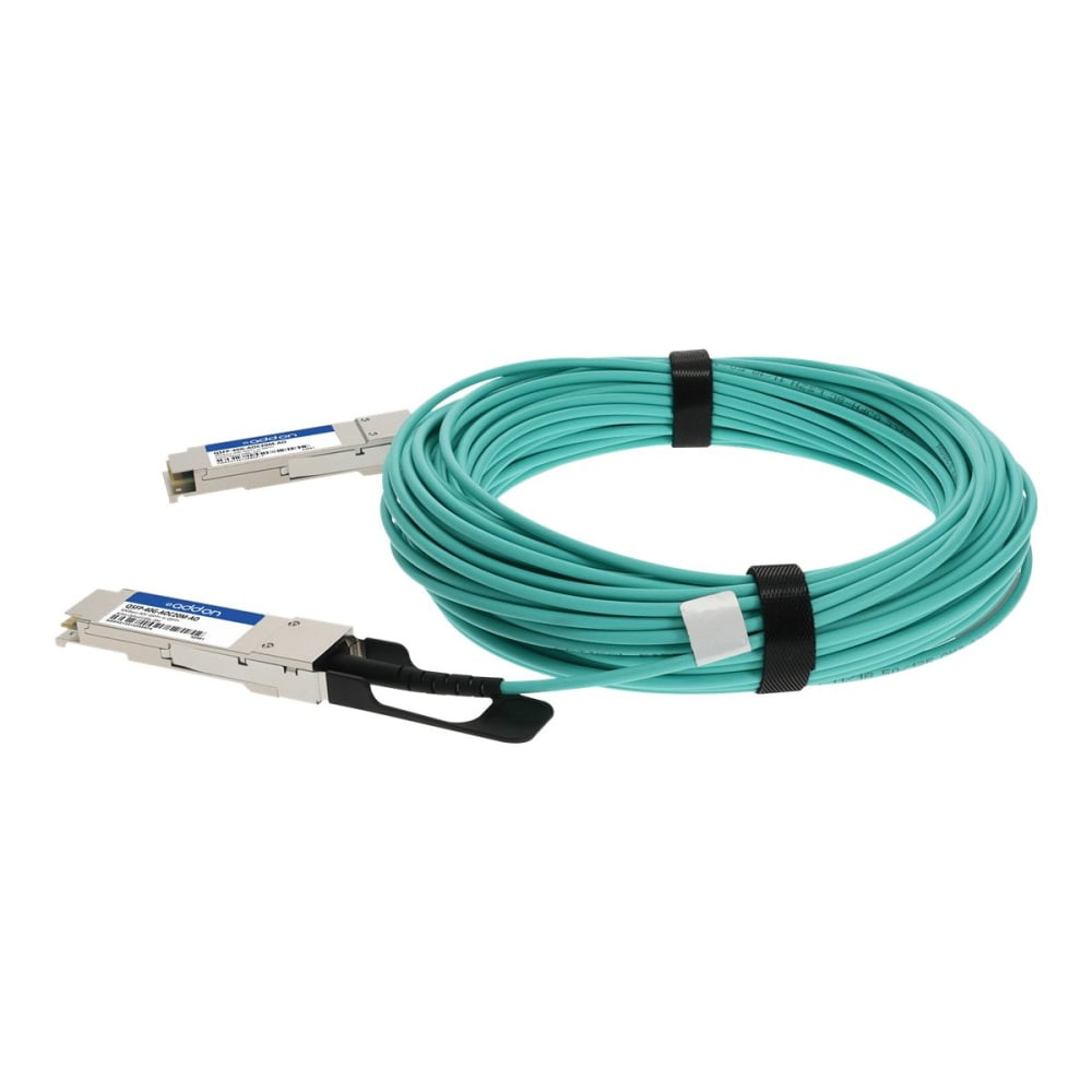 ADD-ON COMPUTER PERIPHERALS, INC. QSFP-40G-AOC20M-AO AddOn 20m Industry Standard QSFP+ AOC - Network cable - QSFP+ to QSFP+ - 20 m - fiber optic - active