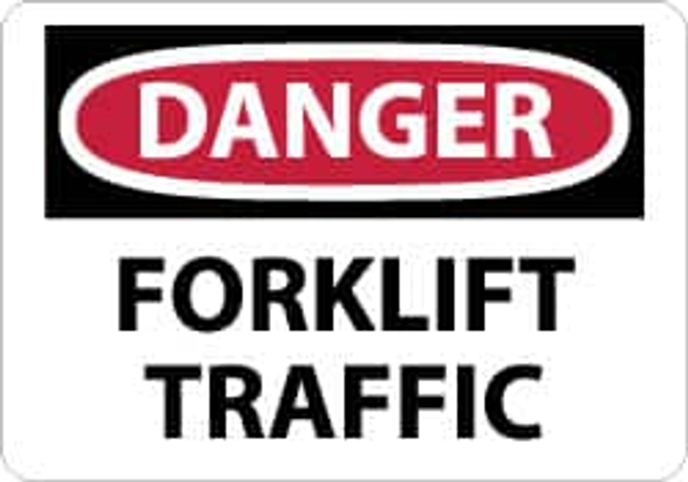 AccuformNMC D536PB Sign: Rectangle, "Danger - Forklift Traffic"