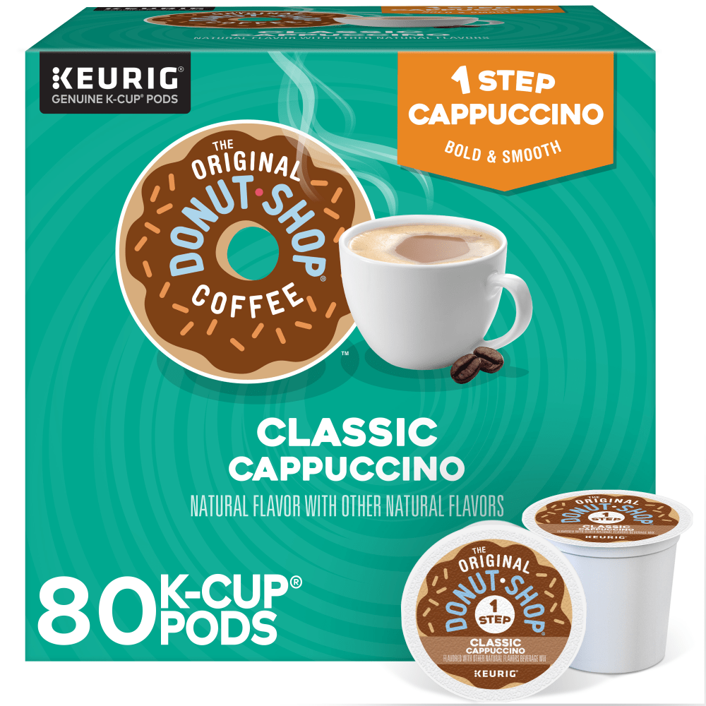 GREEN MOUNTAIN COFFEE ROASTERS, INC. 5000361529CA The Original Donut Shop Coffee K-Cup Pods, Classic Cappuccino, 20 Pods Per Box, Set Of 4 Boxes