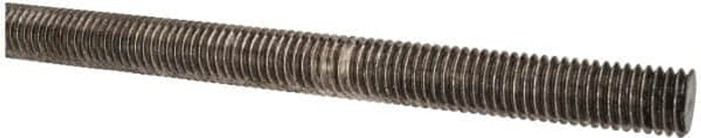 MSC 220924 Threaded Rod: 1/2-13, 3' Long, Stainless Steel, Grade 316