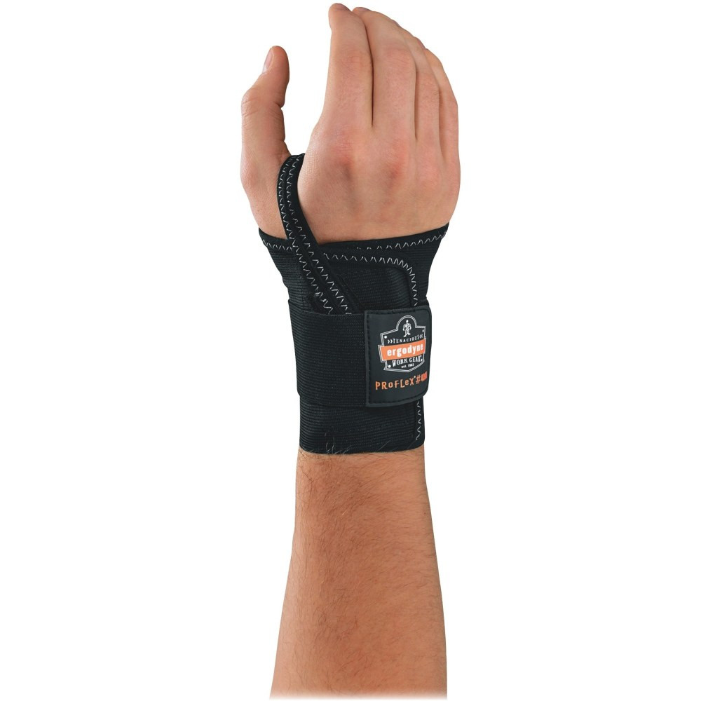 ERGODYNE CORPORATION Ergodyne 70008  ProFlex 4000 Support, Single-Strap Wrist, Right, X-Large, Black