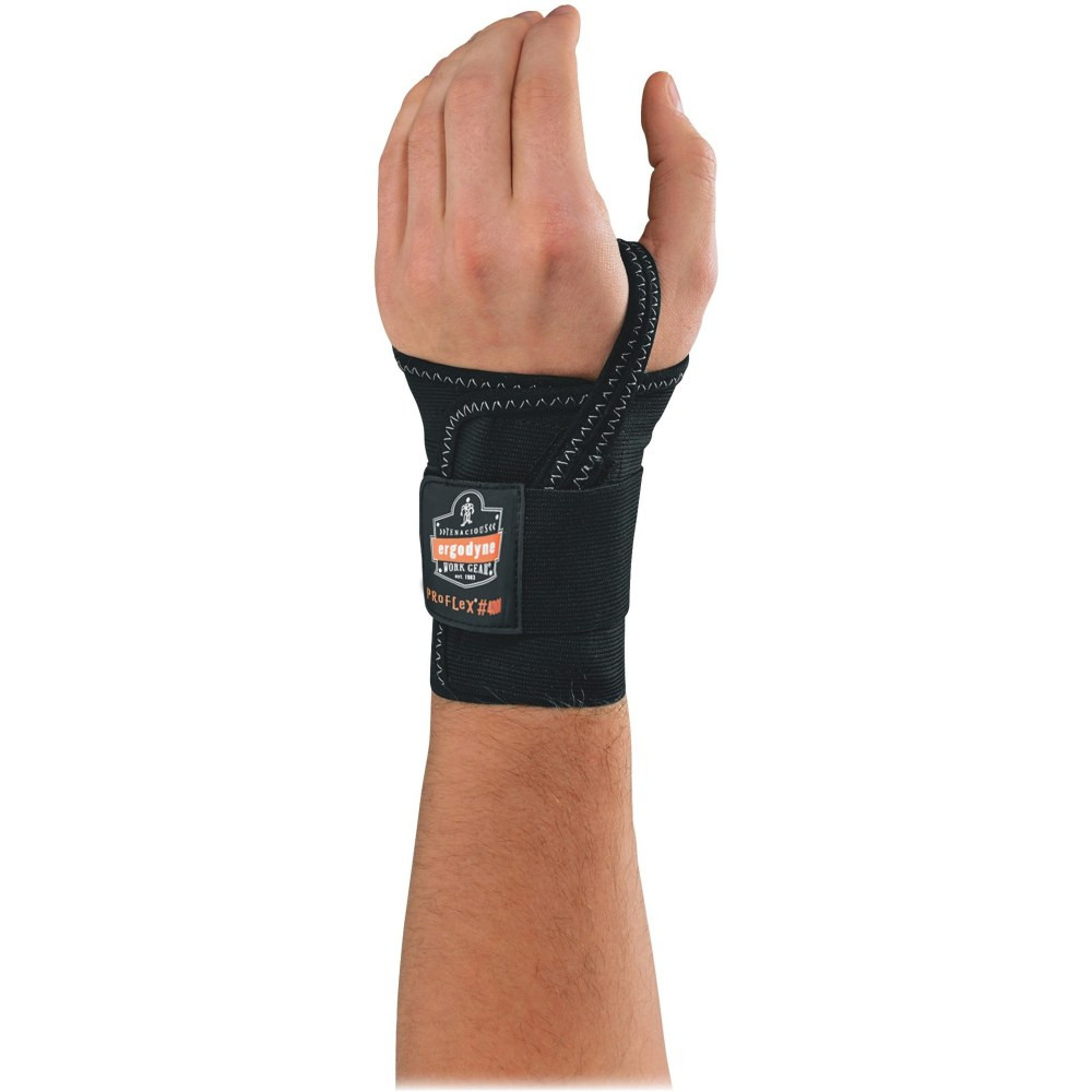 ERGODYNE CORPORATION 70012 Ergodyne ProFlex Support, 4000, Single-Strap Wrist, Left, Small, Black