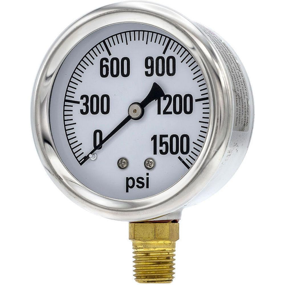 PIC Gauges AG-201L-254N Pressure Gauges; Gauge Type: Industrial Pressure Gauges ; Scale Type: Single ; Accuracy (%): 3-2-3% ; Dial Type: Analog ; Thread Type: 1/4" MNPT ; Bourdon Tube Material: Bronze