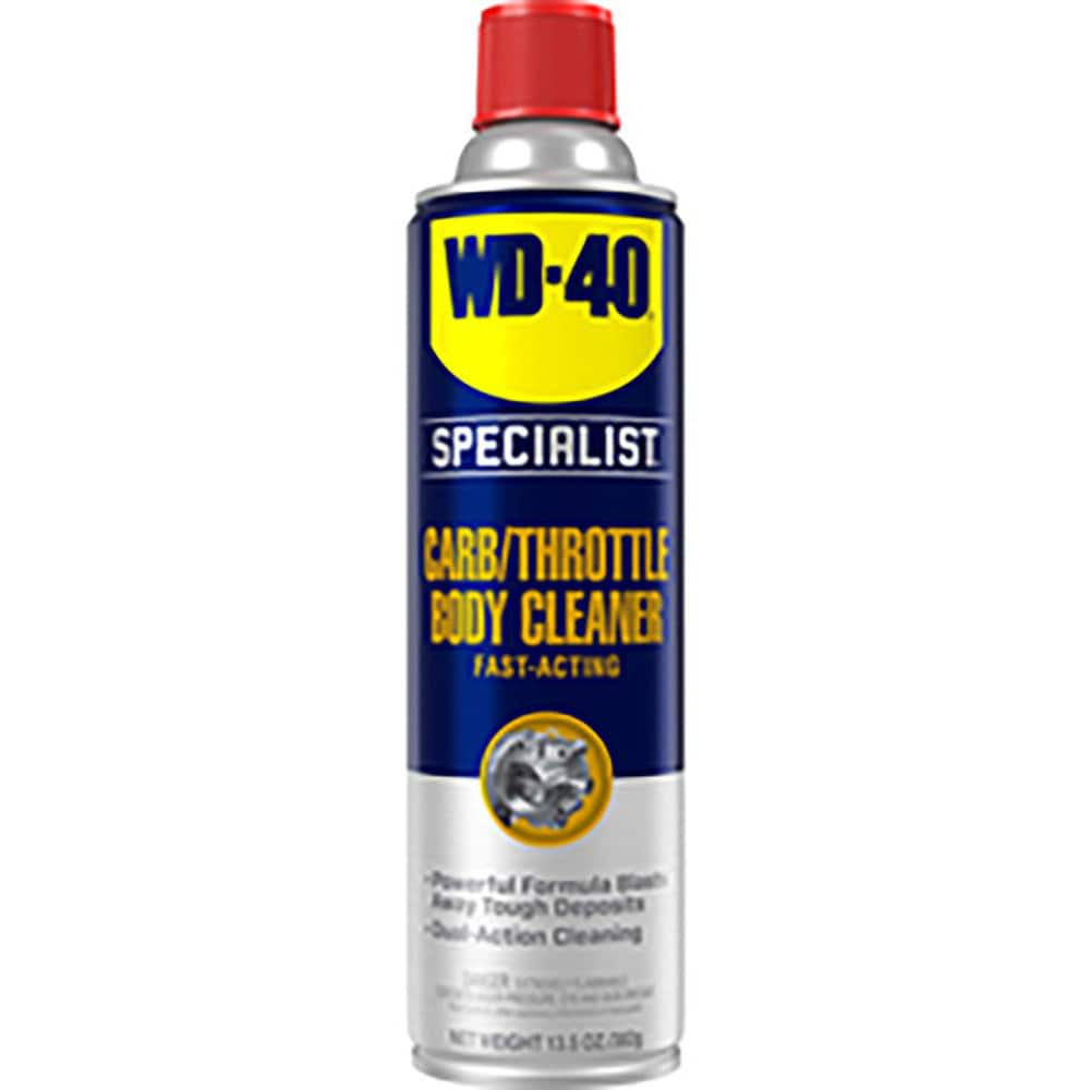 WD-40 Specialist 30013 Automotive Cleaners & Degreaser; Product Type: Carb/Throttle Body Cleaner ; Container Type: Aerosol Can ; Container Size: 13.7 oz ; Color: Colorless ; Solvent Base: Solvent ; Composition: Acetone
