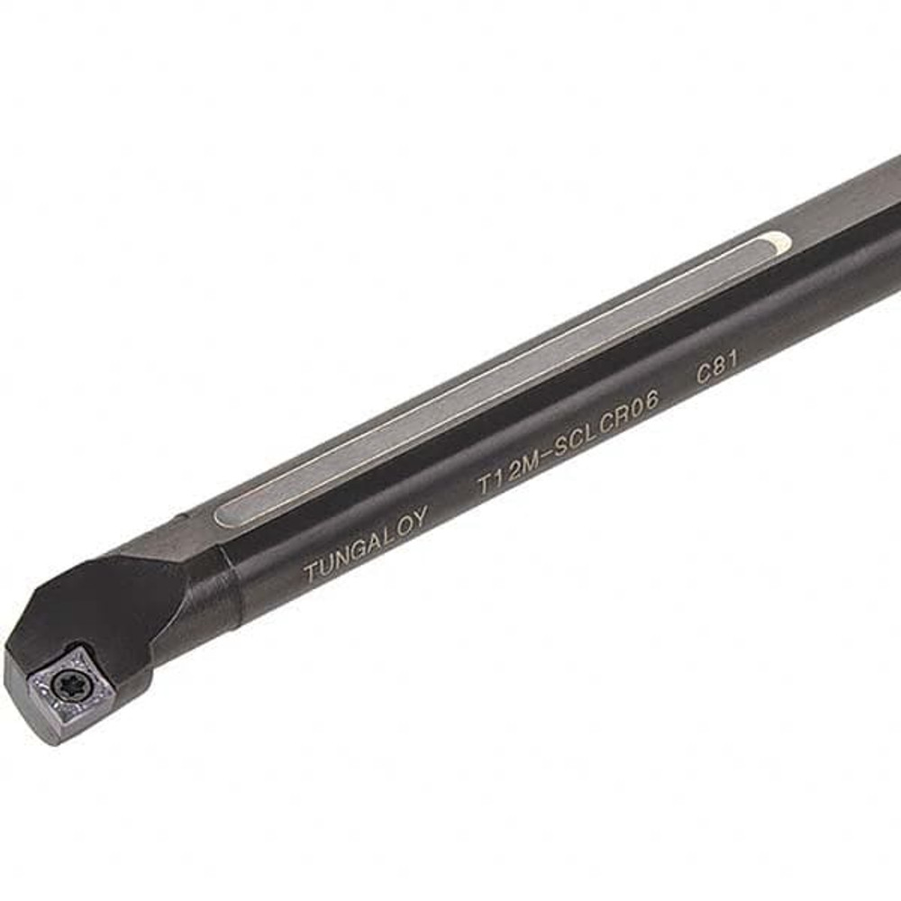 Tungaloy 6805981 Indexable Boring Bar: S12-SCLCR3, 1" Min Bore Dia, Right Hand Cut, 3/4" Shank Dia, 95 &deg; Lead Angle, Steel (Shank)