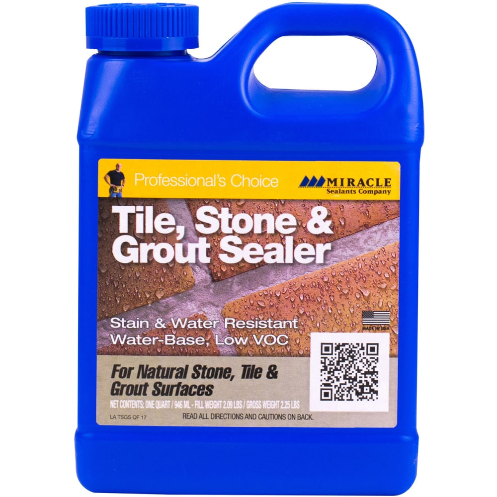 RUST-OLEUM CORPORATION TSSQT6 Miracle Sealants Tile, Stone & Grout Sealer, 1 Quart, Case Of 6 Bottles